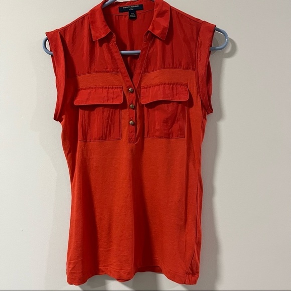 Banana Republic XS Petite Orange Short Sleeve Women - Picture 3 of 10